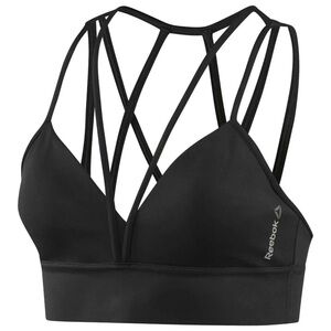Reebok Women's Black Strappy Sports Bra